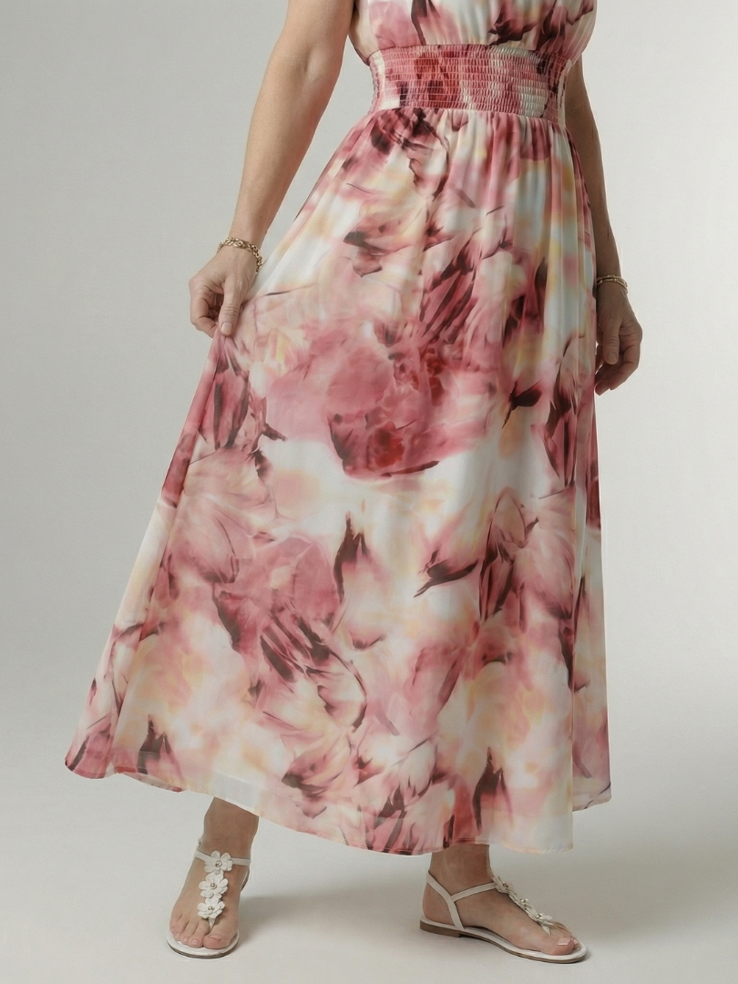 Sylin | Gathered Flowing Maxi Dress