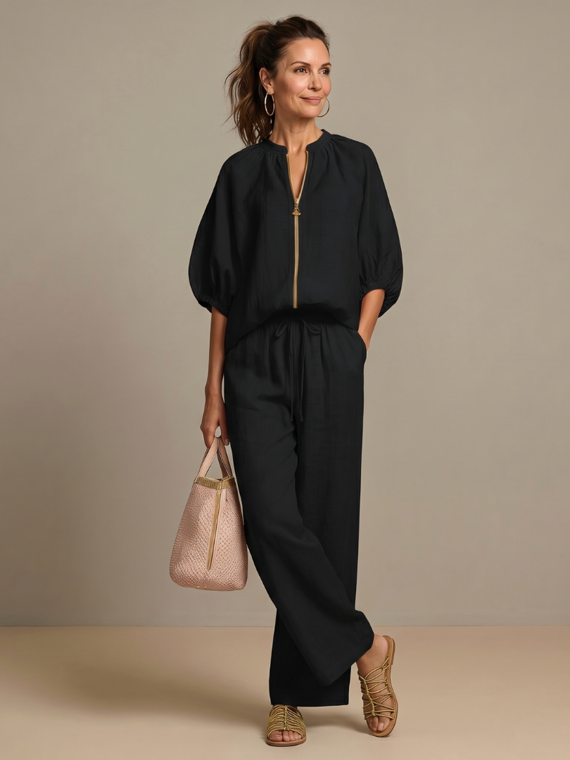 Natalia | Relaxed Zip-Front Two-Piece Set
