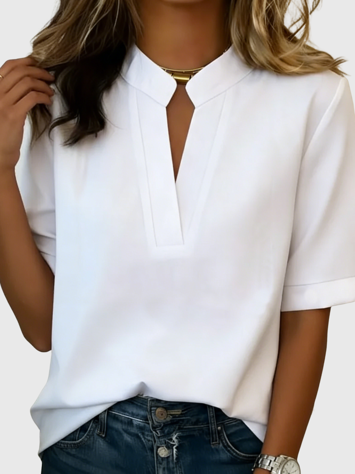 Loise | Elegant V-Neck Blouse