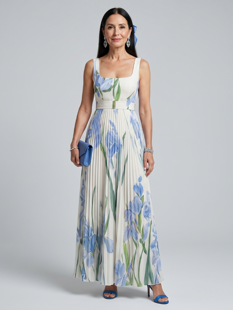 Ophelia | Watercolour Floral Maxi Dress