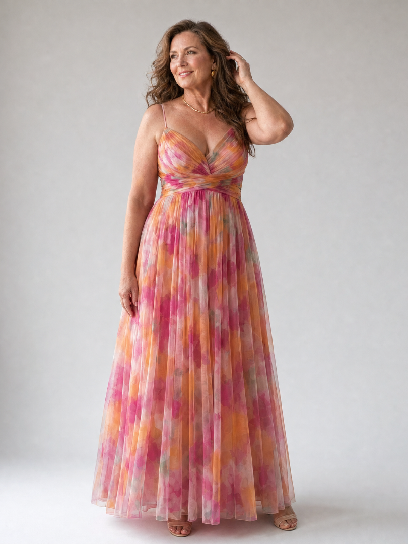 Isel | Soft Wrap Floral Maxi Dress