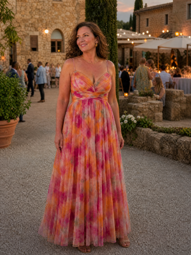 Isel | Soft Wrap Floral Maxi Dress