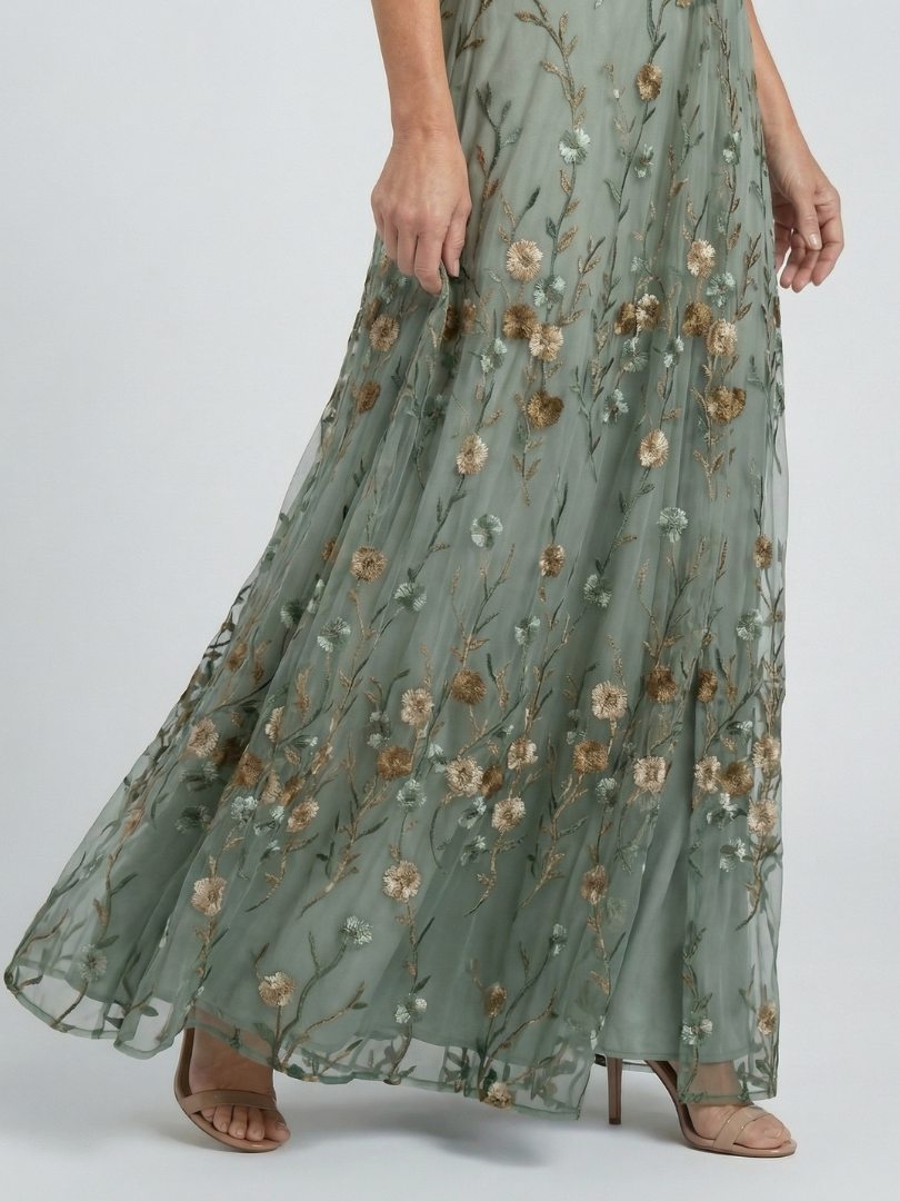 Selora | Halter Embellished Maxi Dress