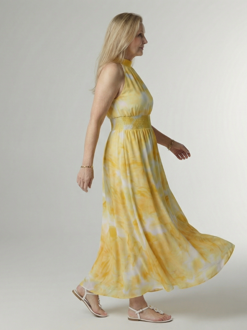 Sylin | Gathered Flowing Maxi Dress