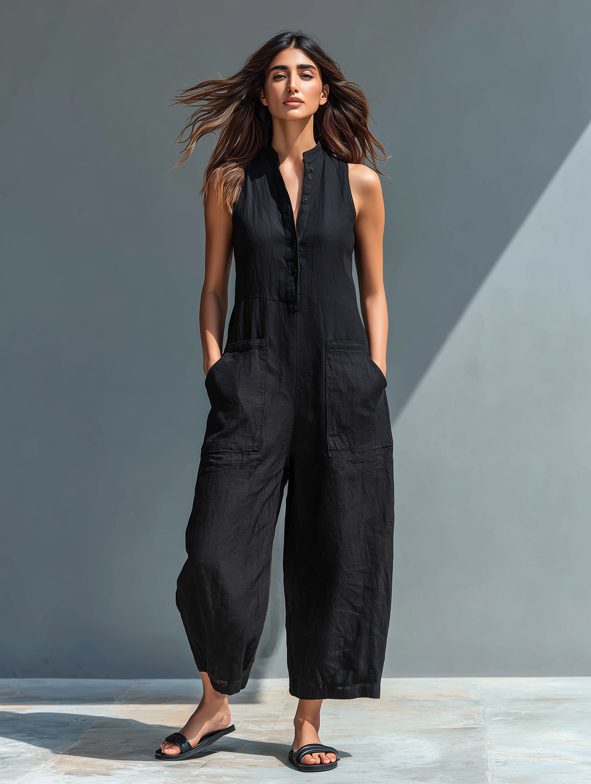Vittoria | Relaxed Button-Front Jumpsuit