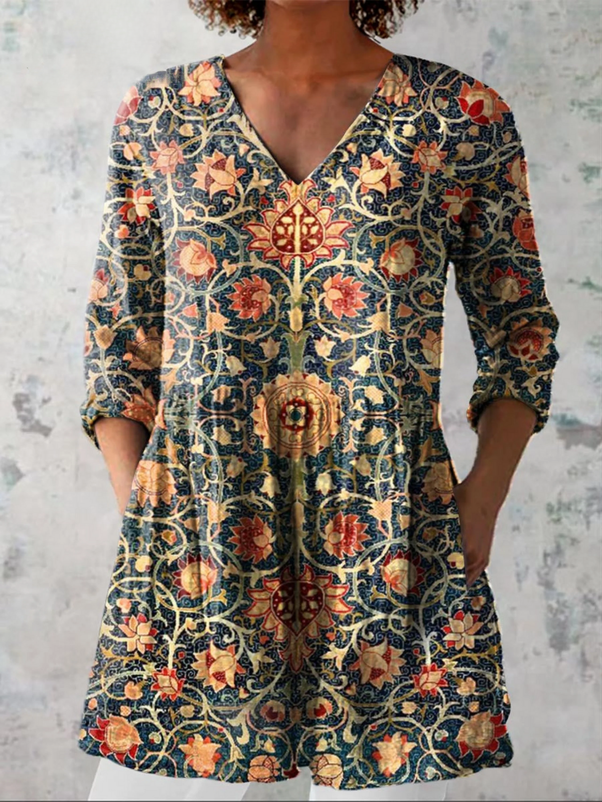 Celine | Vintage Floral Print Tunic