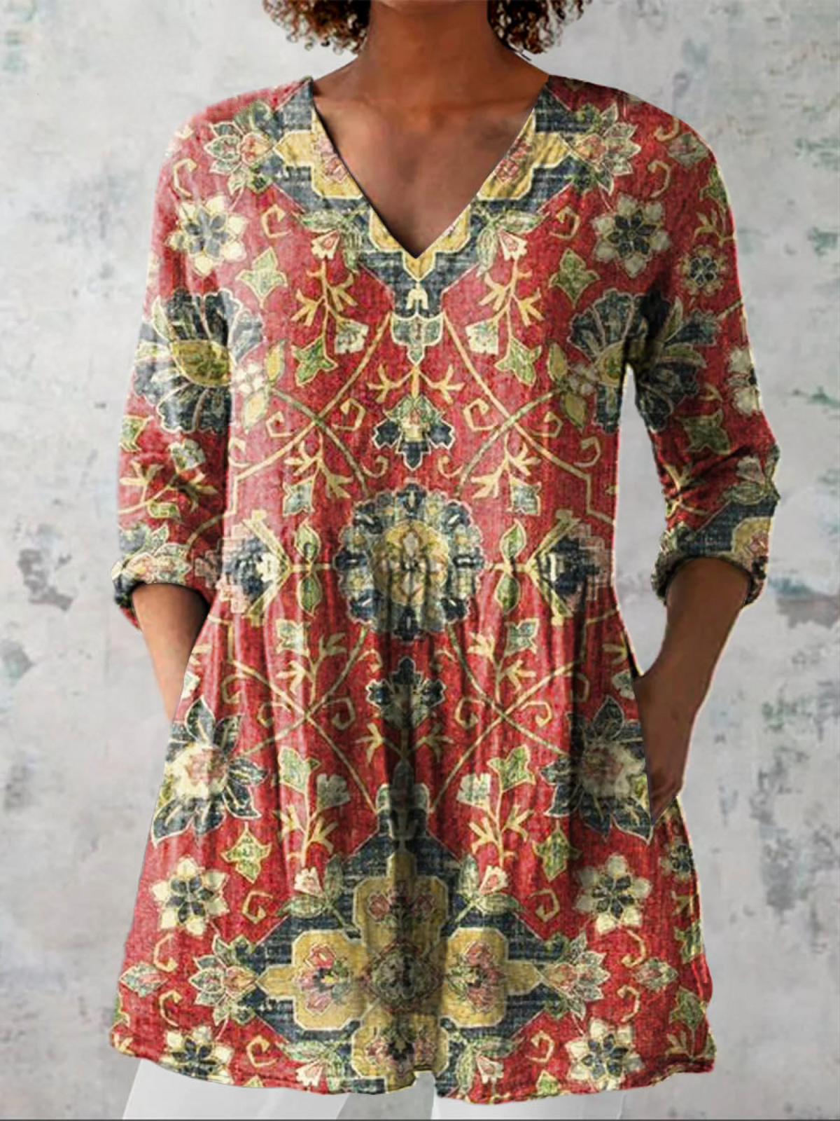 Lea | Bohemian Floral Print Tunic