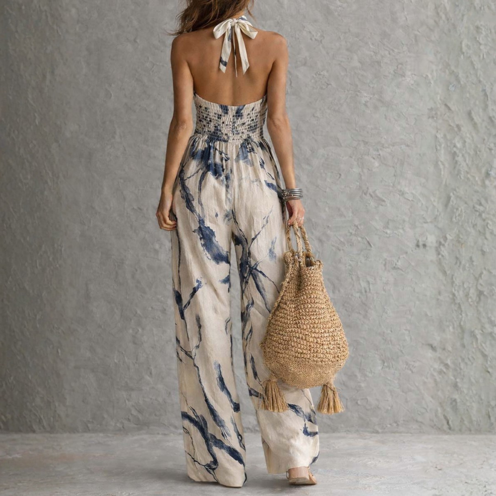 Giada | Artistic Halter-Neck Jumpsuit