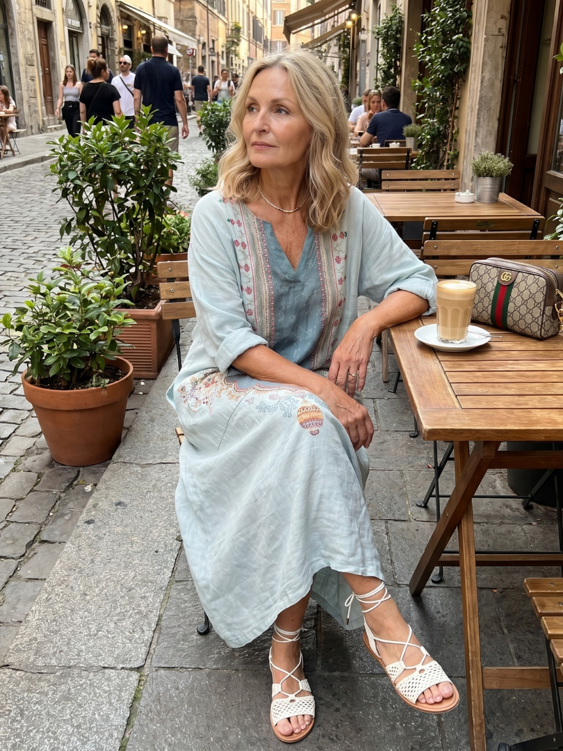 Kassiani | Ornate Panel Embroidered Midi Dress