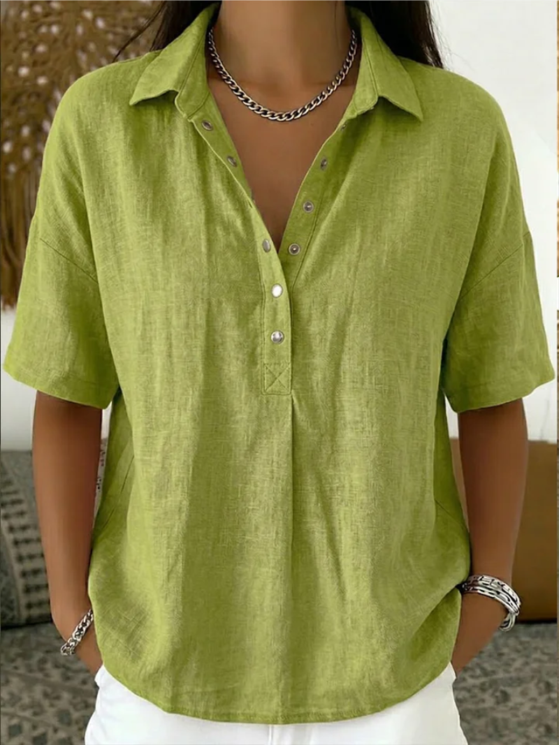 Willow | Relaxed Button-Front Blouse