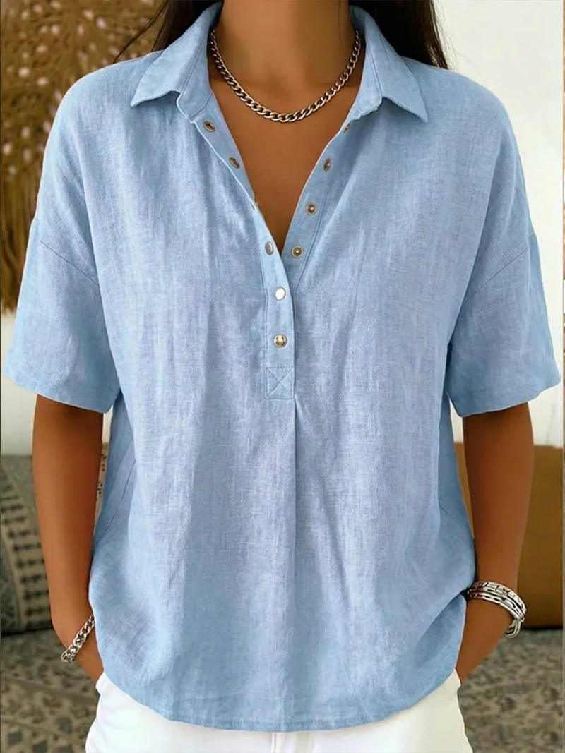 Willow | Relaxed Button-Front Blouse