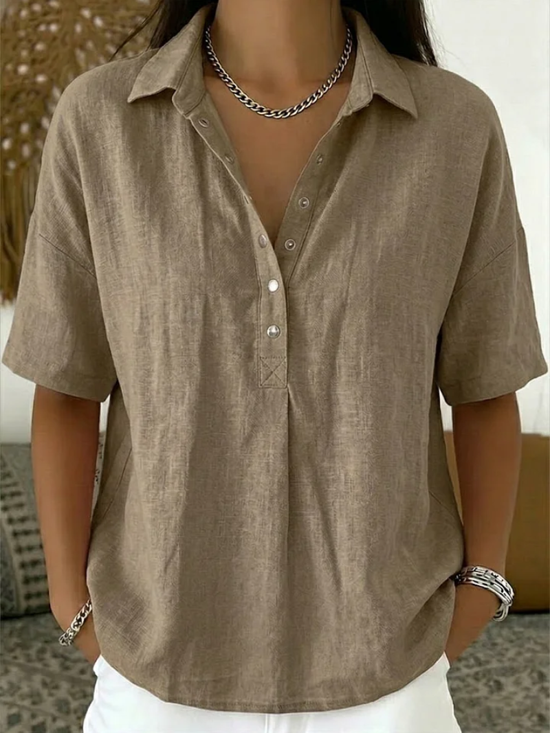 Willow | Relaxed Button-Front Blouse