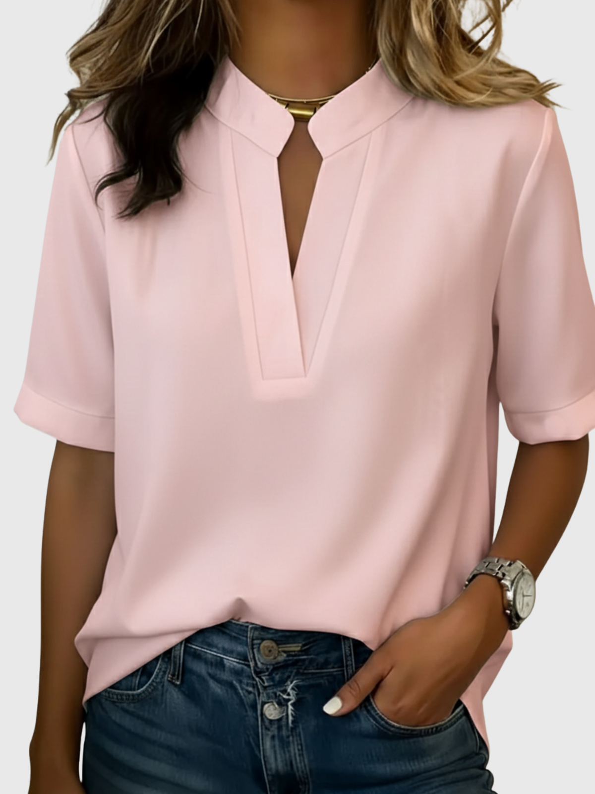 Loise | Elegant V-Neck Blouse
