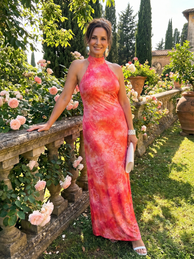 Coraline | Halter Print Maxi Dress