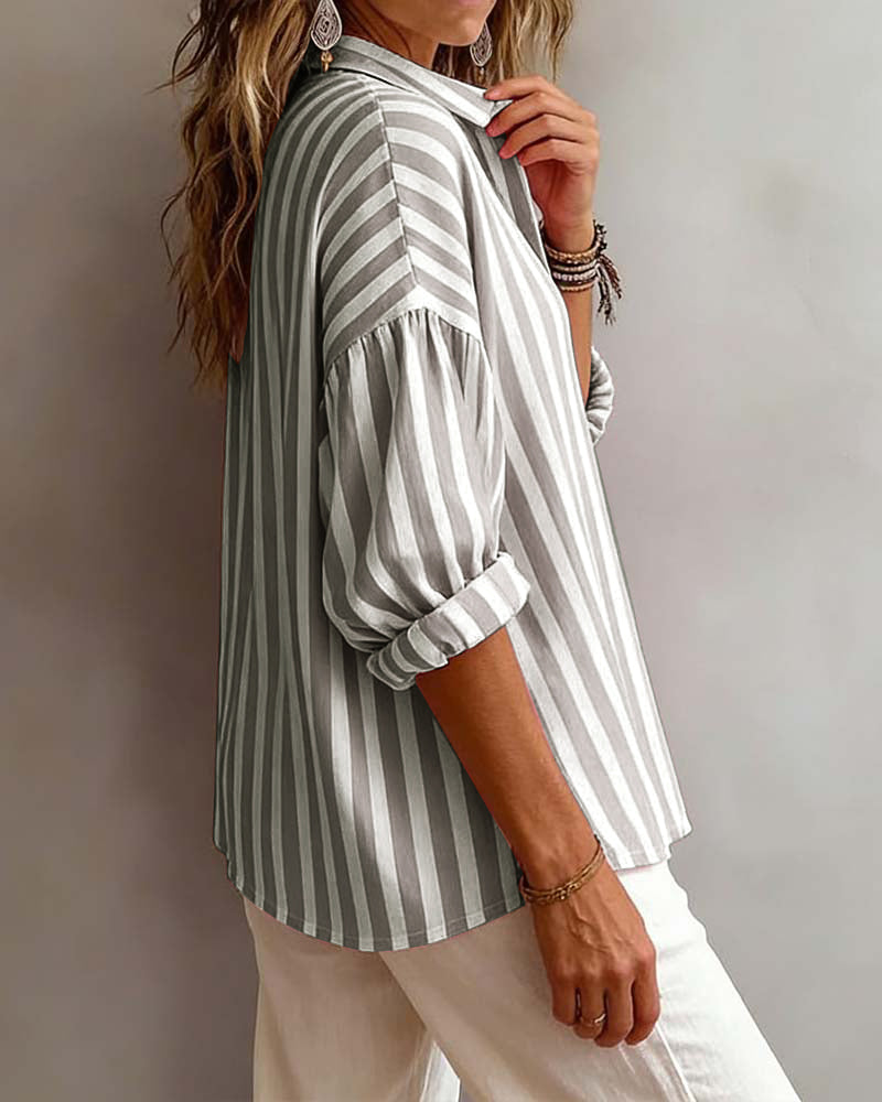 Nora | Striped Relaxed Blouse