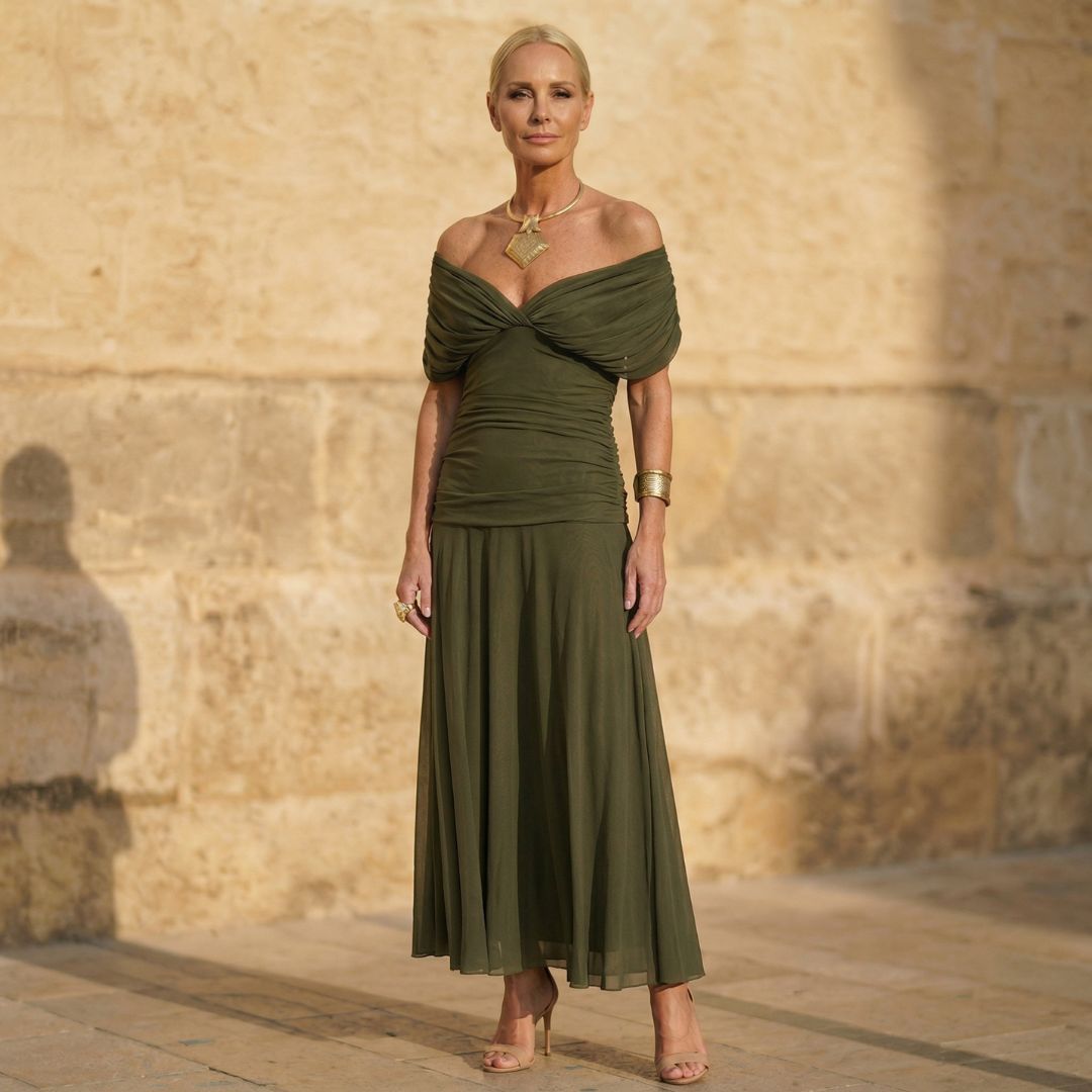 Jade | Elegant Olive Green Maxi Dress