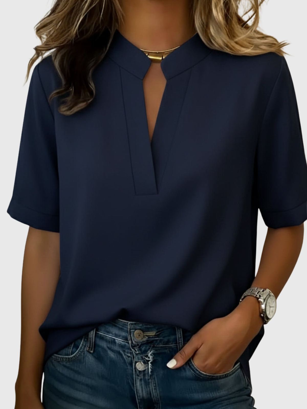 Loise | Elegant V-Neck Blouse
