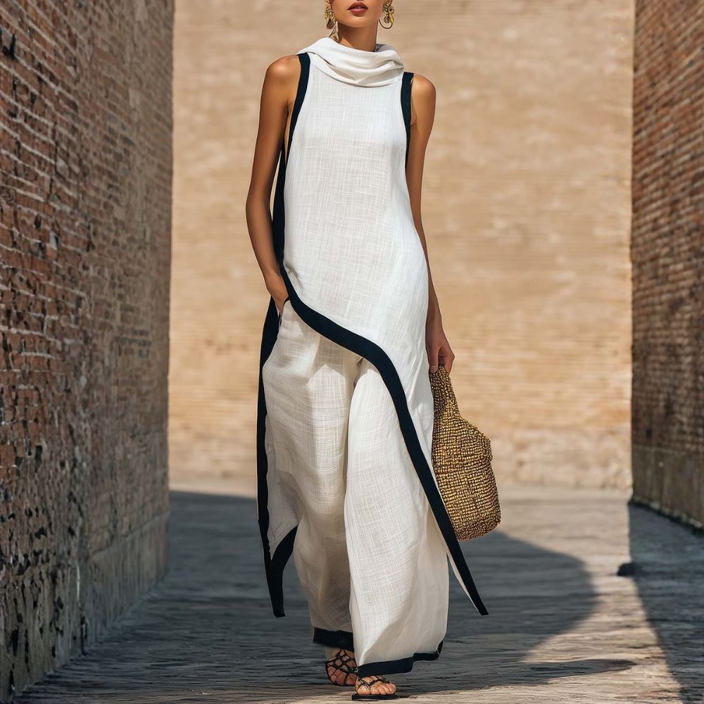 Leonora | Asymmetric Wide-Leg Suit