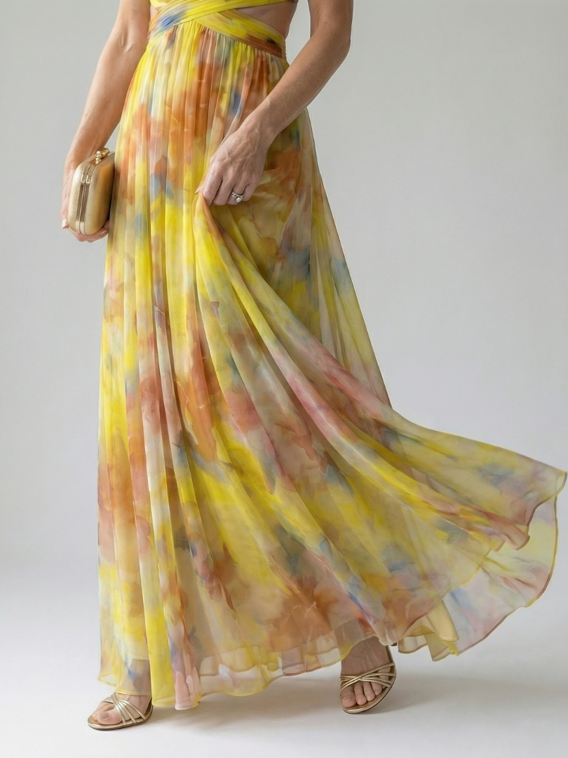 Isel | Soft Wrap Floral Maxi Dress
