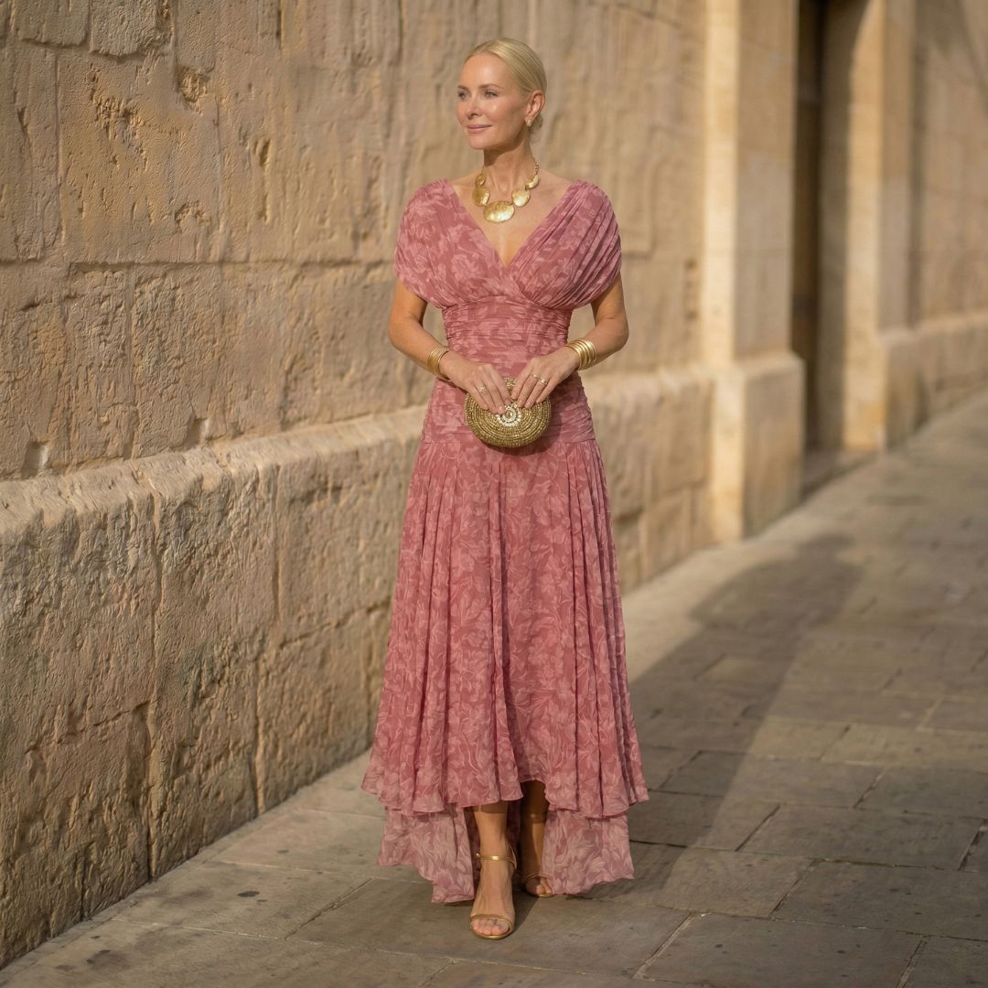 Amelia | Romantic Rose Midi Dress