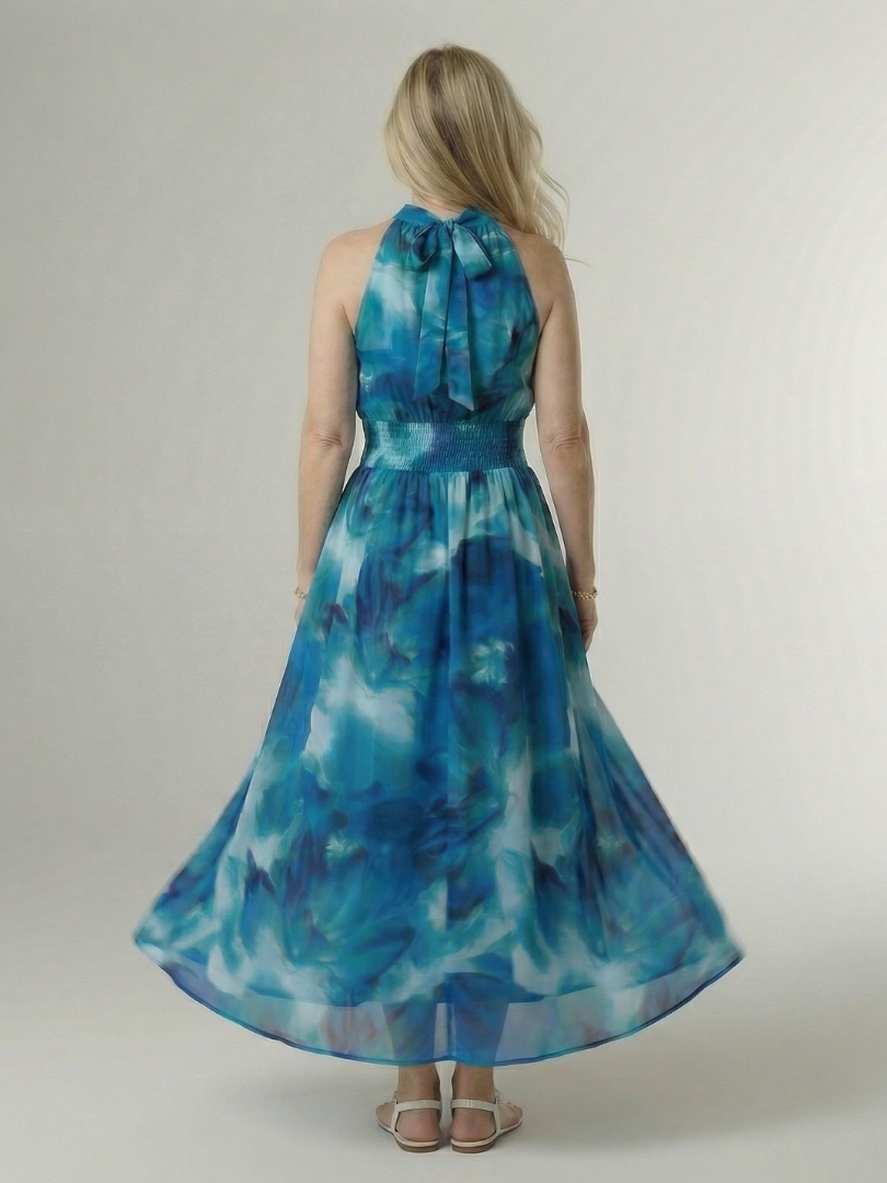 Sylin | Gathered Flowing Maxi Dress