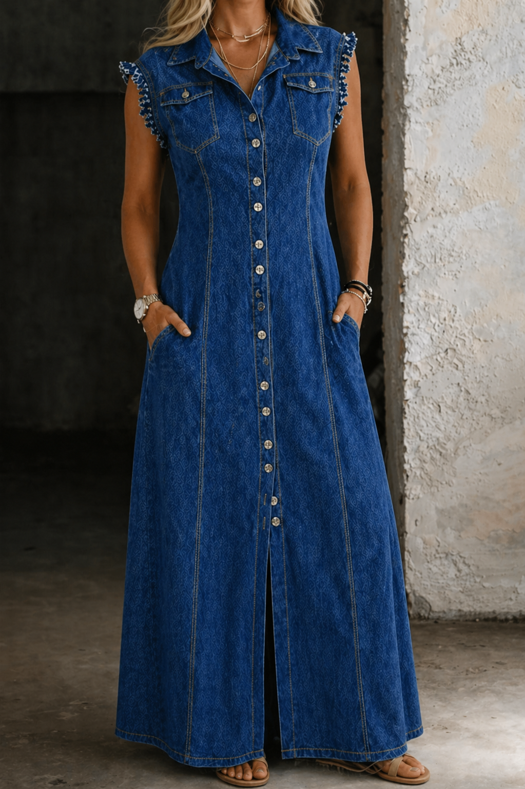 Liora | Plus-Size Denim Dress