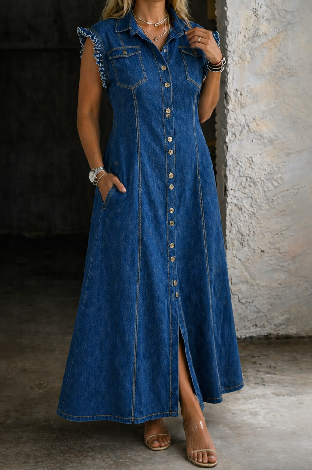 Liora | Plus-Size Denim Dress