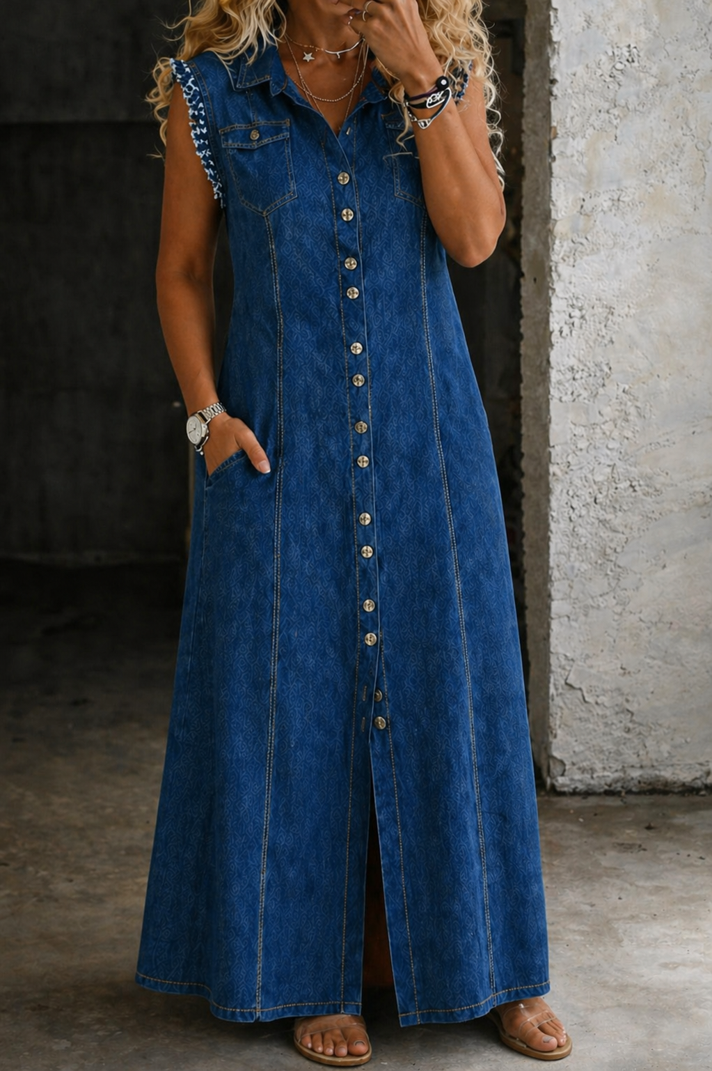 Liora | Plus-Size Denim Dress