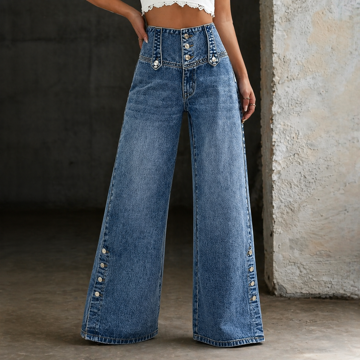 Mia | High-Waist Wide-Leg Jeans