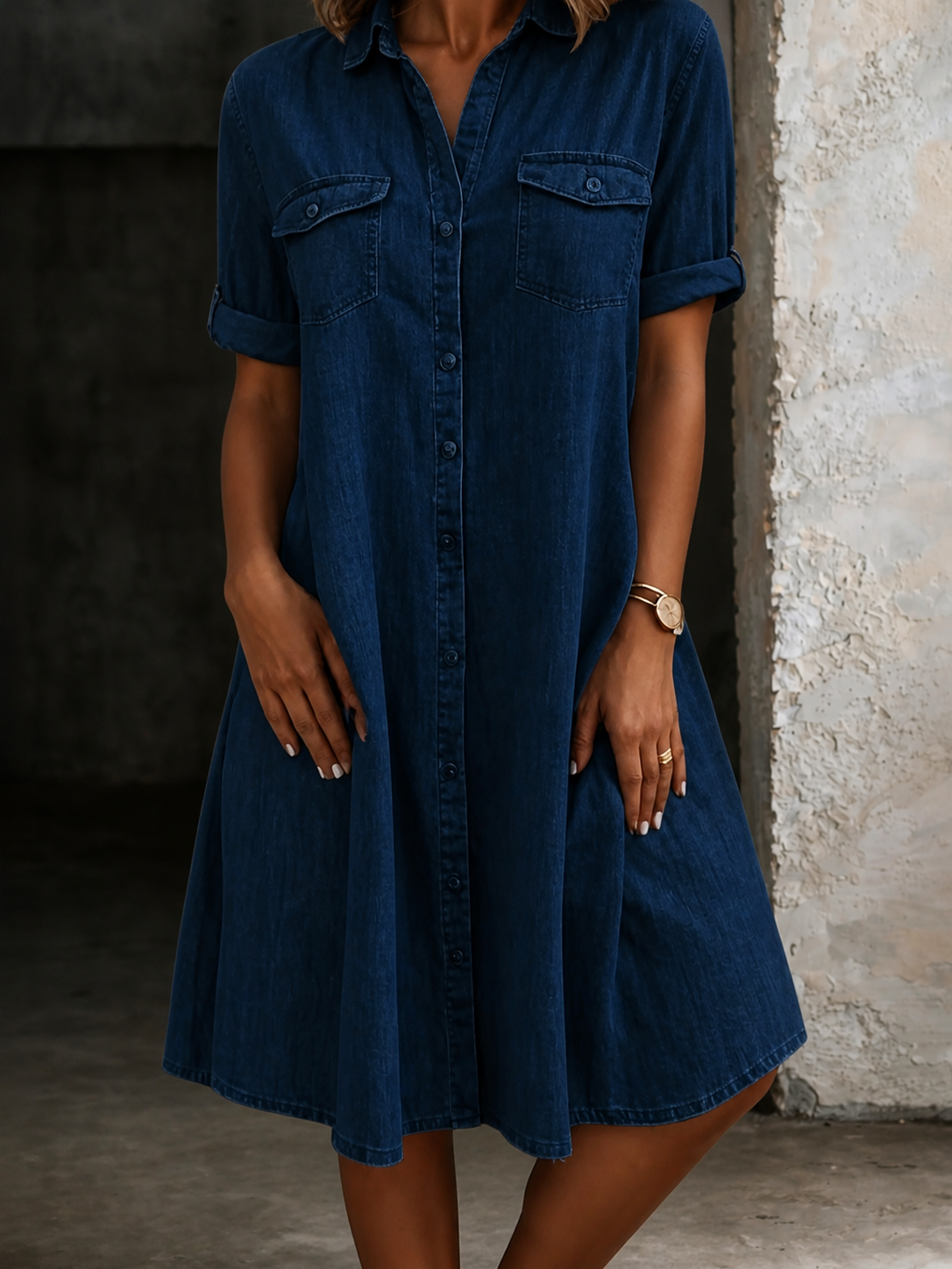 Patricia | Relaxed Denim Midi Dress
