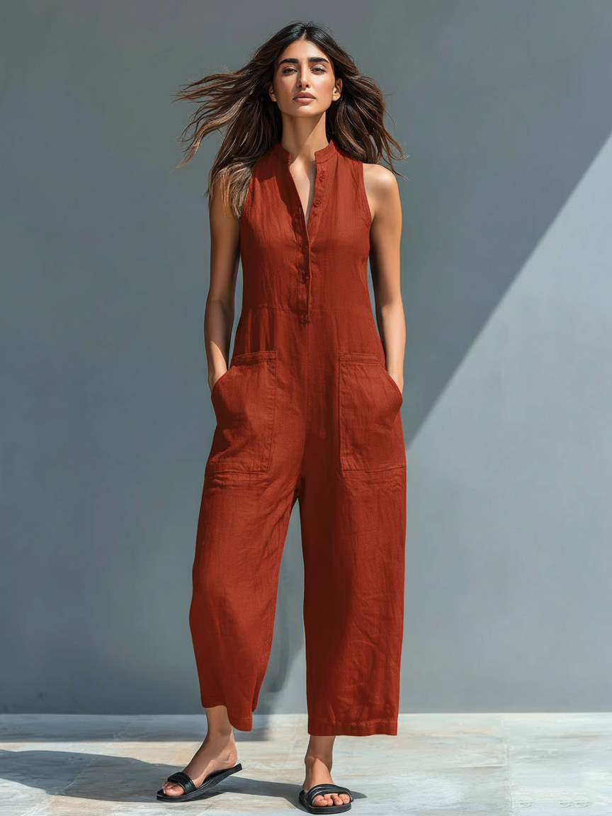 Vittoria | Relaxed Button-Front Jumpsuit