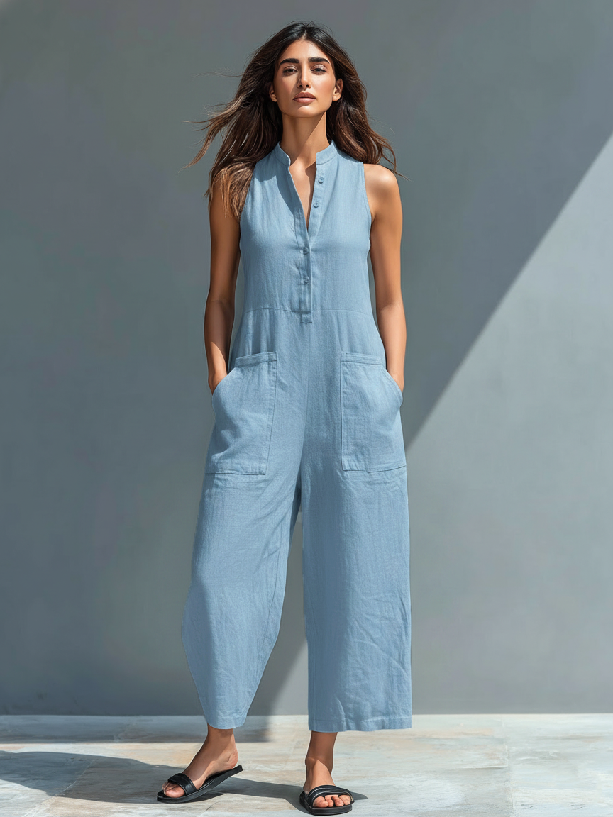 Vittoria | Relaxed Button-Front Jumpsuit