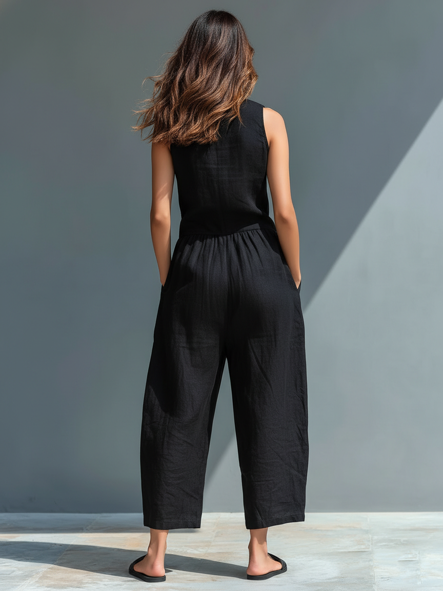 Vittoria | Relaxed Button-Front Jumpsuit