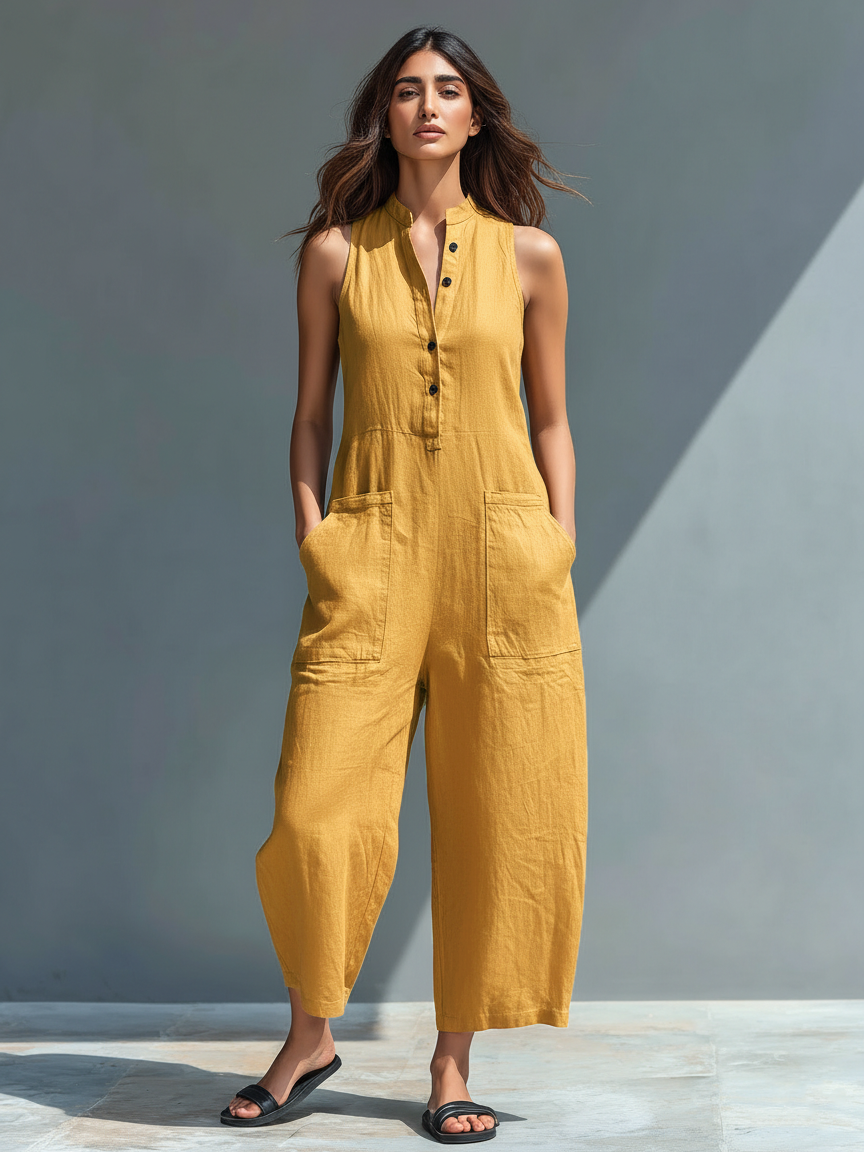 Vittoria | Relaxed Button-Front Jumpsuit