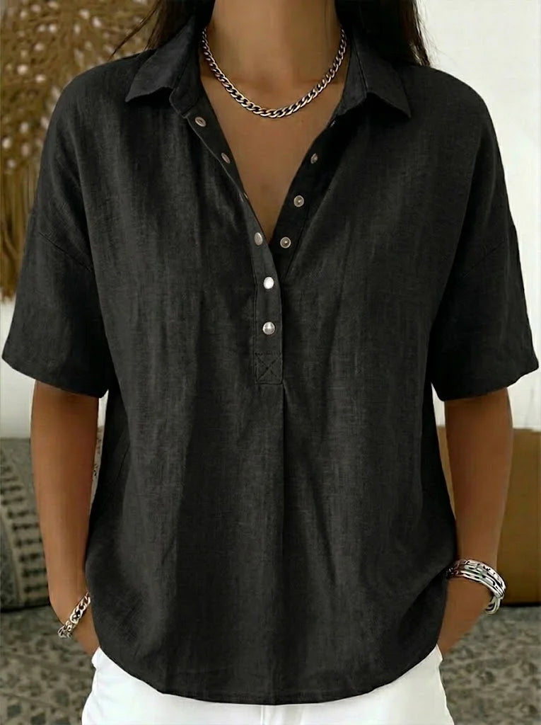 Willow | Relaxed Button-Front Blouse