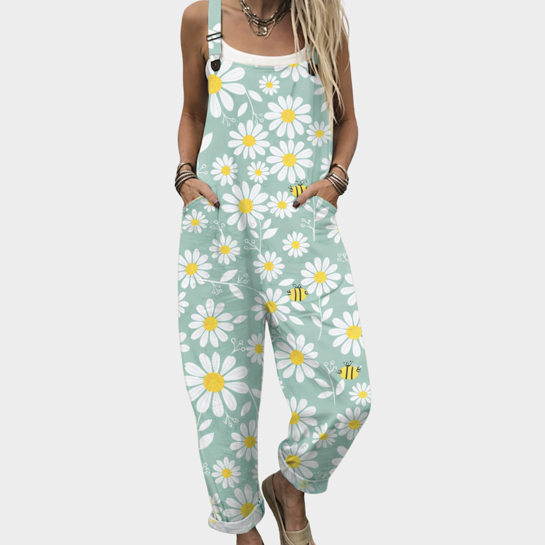 Daisy | Floral Relaxed Overalls