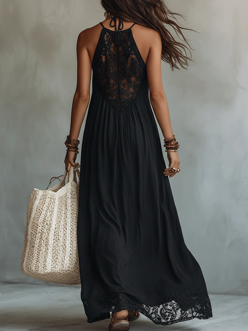 Isla | Bohemian Lace Maxi Dress
