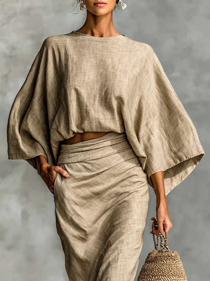 Giulia | Draped Two-Piece Skirt Set