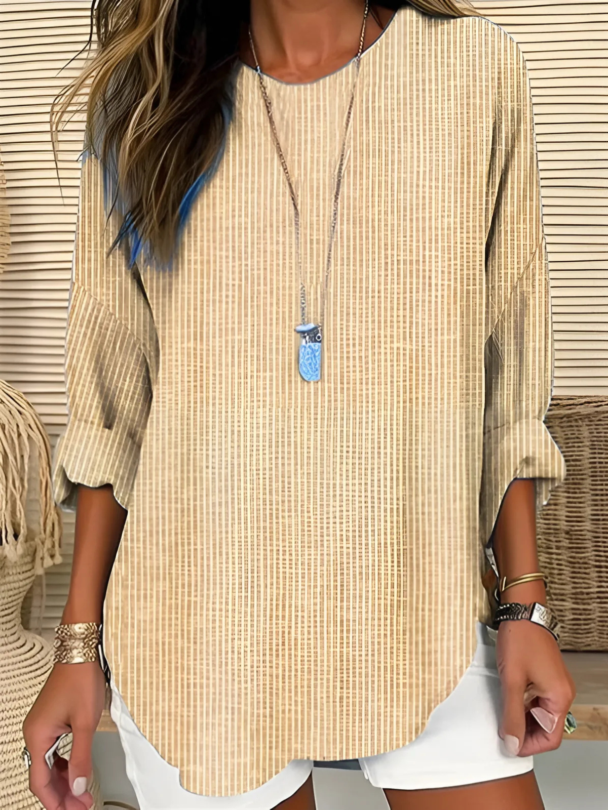 Rhea | Striped Relaxed Blouse
