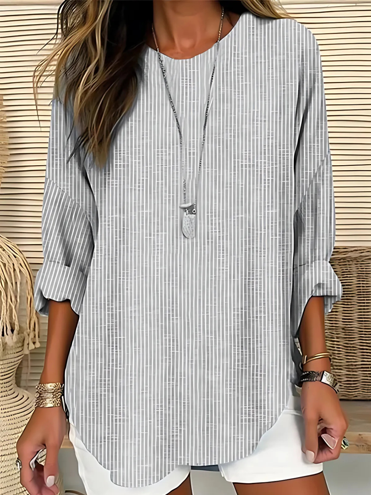 Rhea | Striped Relaxed Blouse