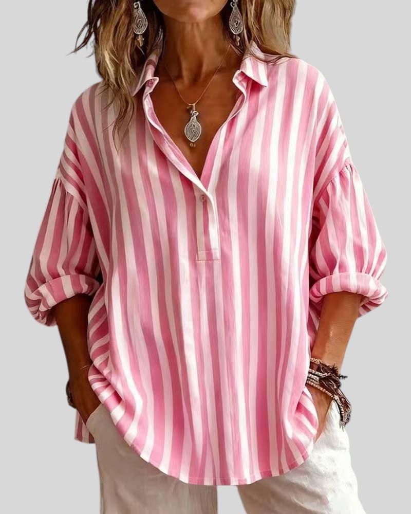 Nora | Striped Relaxed Blouse