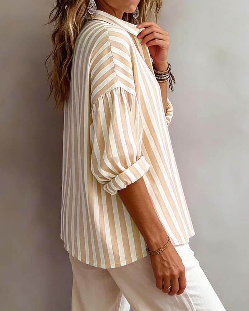 Nora | Striped Relaxed Blouse