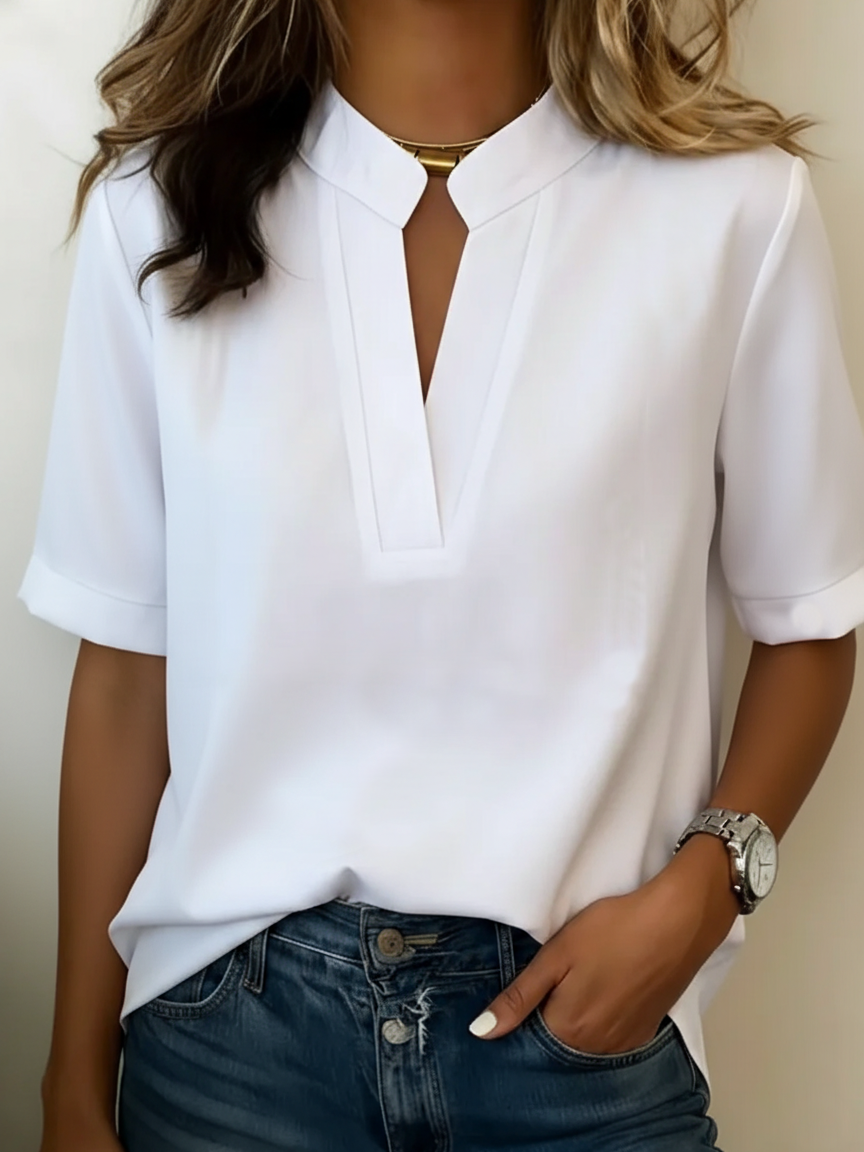 Loise | Elegant V-Neck Blouse