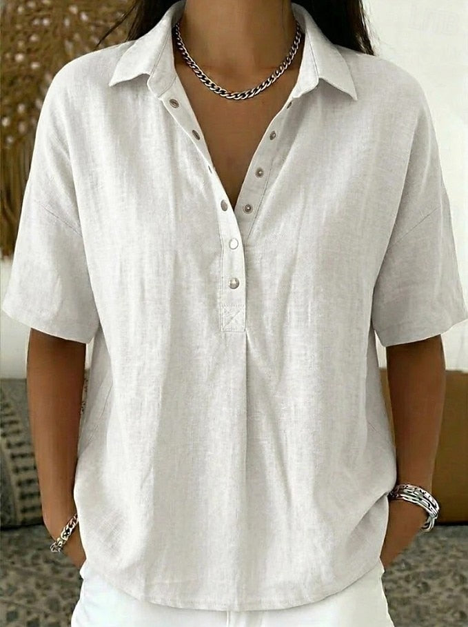 Willow | Relaxed Button-Front Blouse