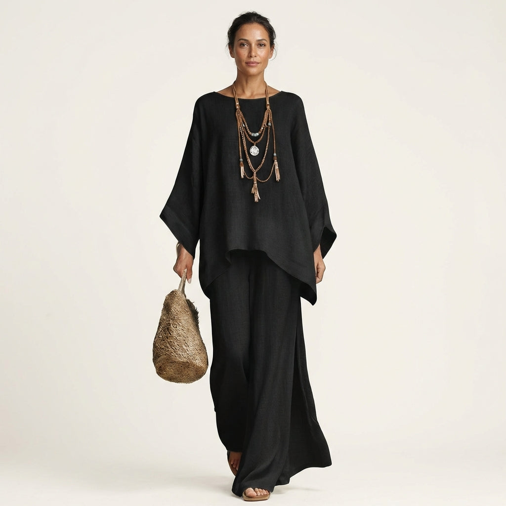 Majolie | Relaxed Wide-Leg Two-Piece Set