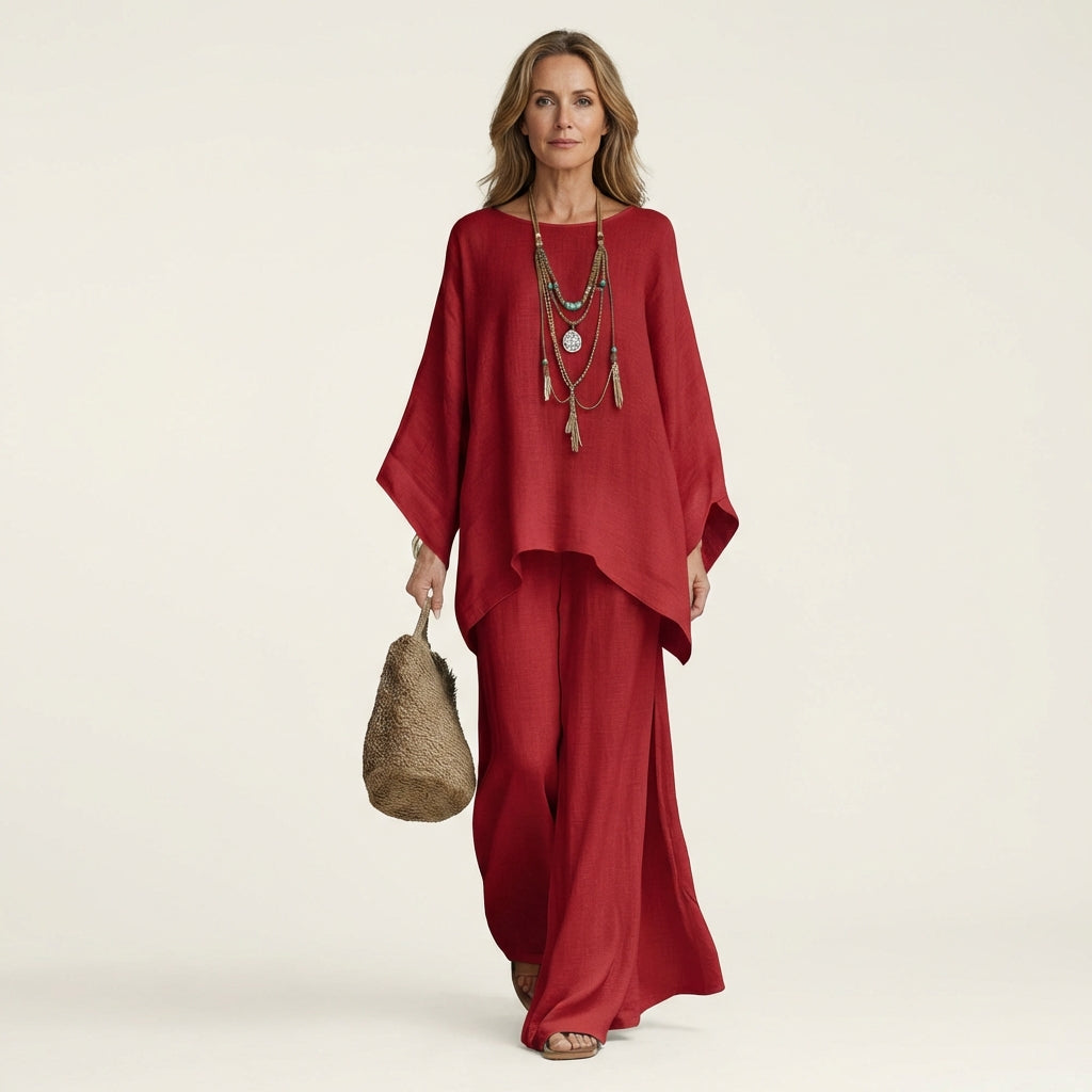 Majolie | Relaxed Wide-Leg Two-Piece Set
