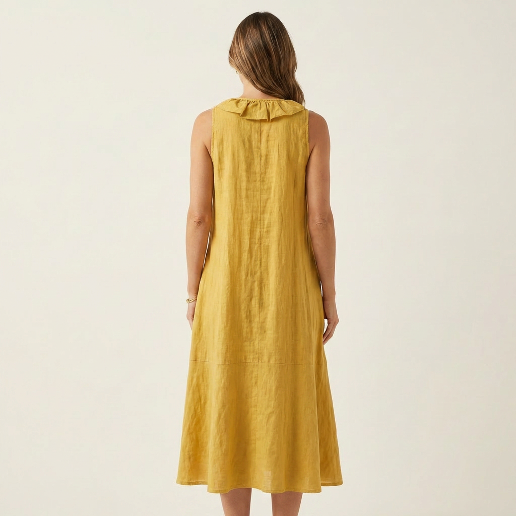Vicky | Ruffle-Front V-Neck Maxi Dress
