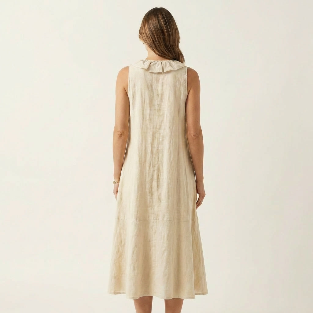 Vicky | Ruffle-Front V-Neck Maxi Dress