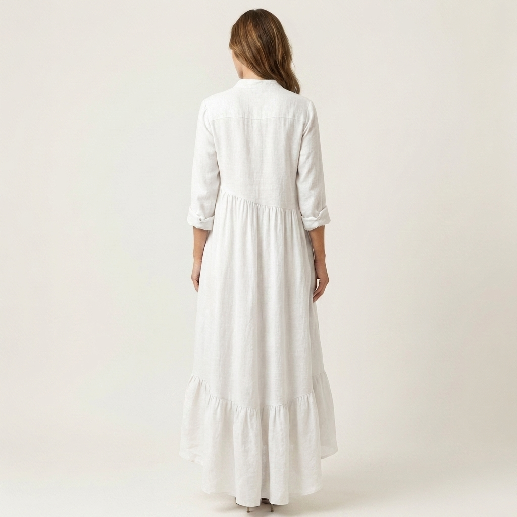 Jilana | Ruffle-Hem Maxi Dress
