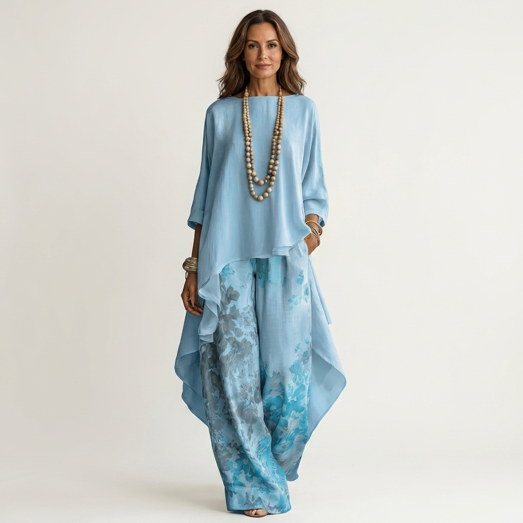 Cariola | Asymmetric Tunic Two-Piece Set